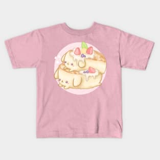 Cute Pancakes - Kawaii food Kids T-Shirt